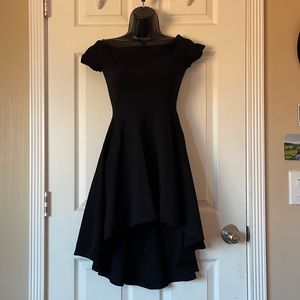 Kaitlin Black dress high and low skirt